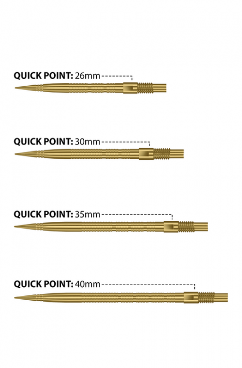 Bicos Harrows Micro Ridge Quick Point Ouro 26mm