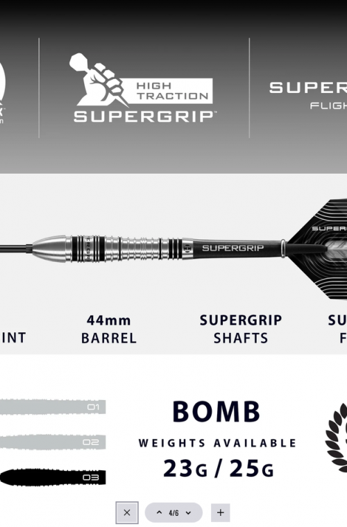 Dardos P.A. Harrows Supergrip 90% QP 23Gr
