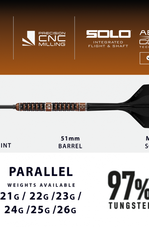 Dardos P.A. Harrows Wolfram Trinity 23 gr 97% tungsteno