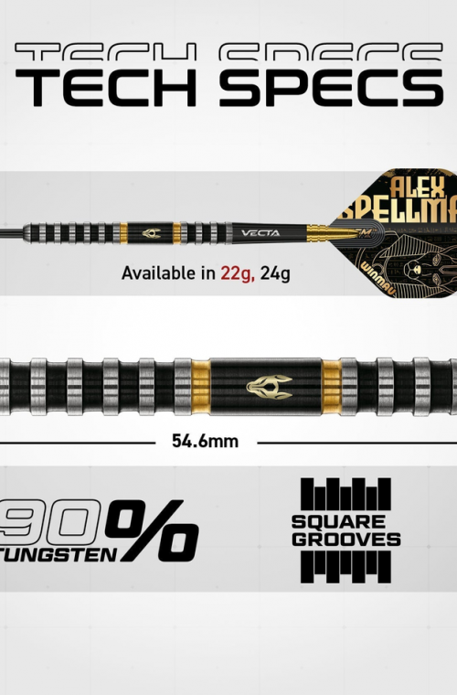 Dardos P.A. Winmau Alex Spellman 22gr