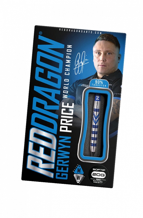 Dardos Red Dragon Gerwyn Price Blue Originals 20gr