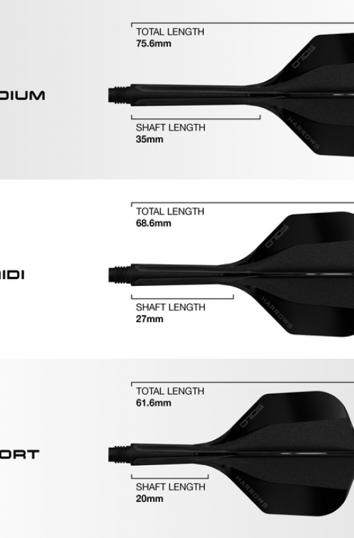 Harrows darts flights Solo Black Nº6 Medium