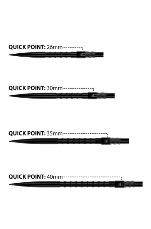 Harrows darts HM Quick Point Black 26mm