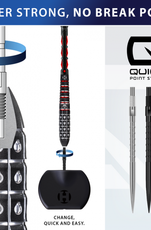 Harrows darts HM Quick Point Black 30mm