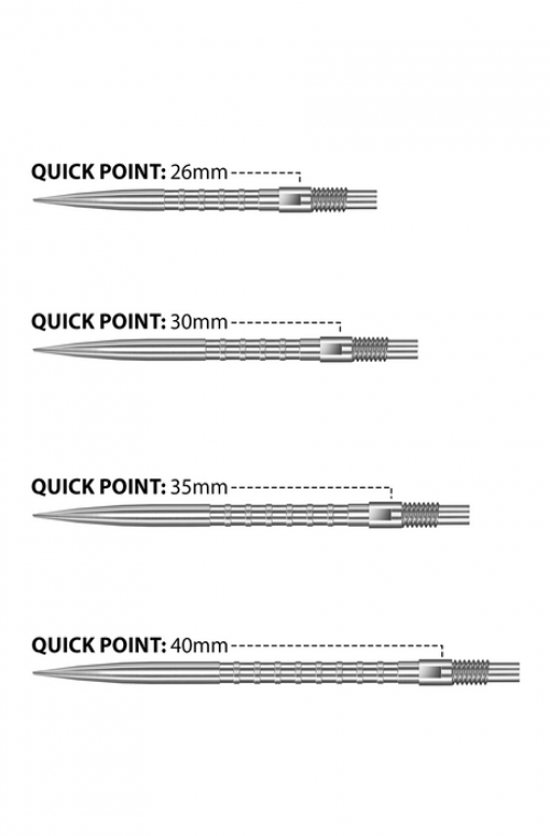 Harrows darts HM Quick Point Silver 26mm