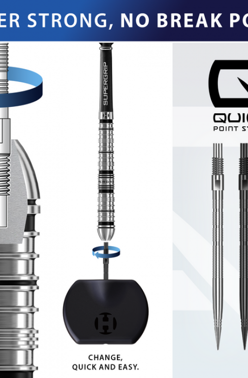 Harrows darts  Micro Ridge Quick Point Silver 35mm