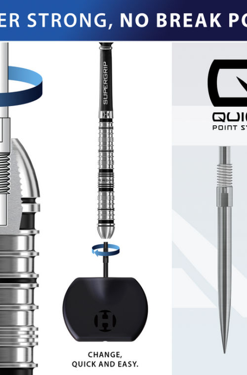 Harrows darts Quick Point Black 40mm