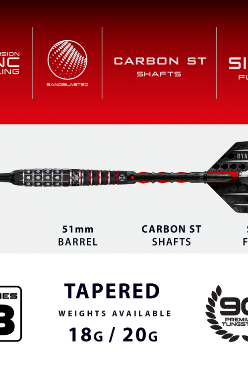 Harrows darts Ryan Searle S3 90 % tungsteno 18 gr