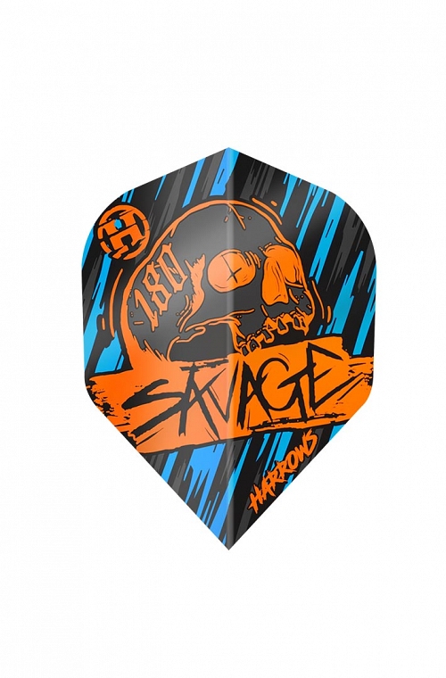 Harrows Savage Flights Orange/Blue