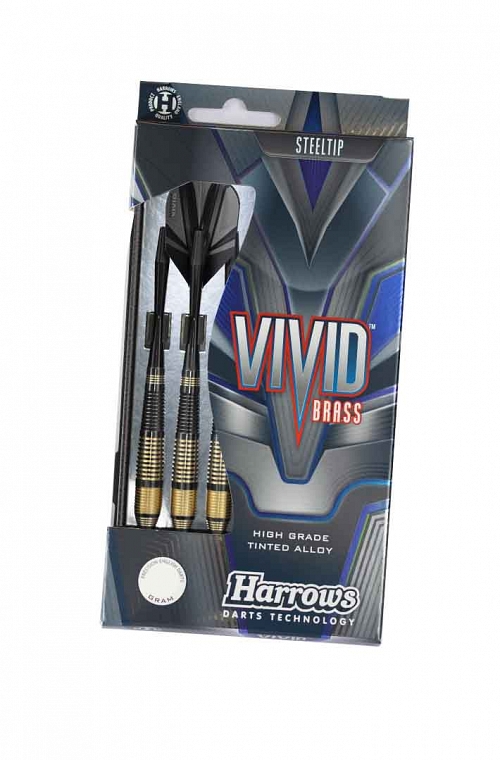 Harrows Vivid Black Steel Tip Darts 21gR