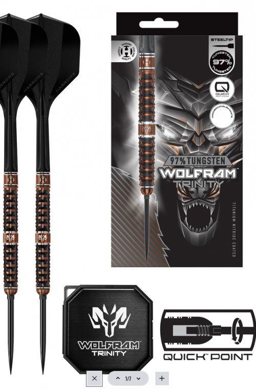 Harrows Wolfram Trinity 97% tungsten Steeltip 22 gr