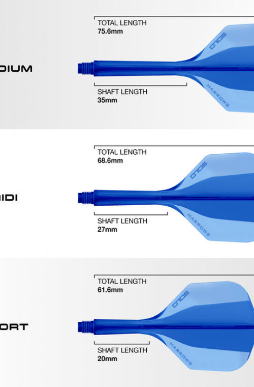 Plumas Harrows Solo  Azul  Nº6 Corta
