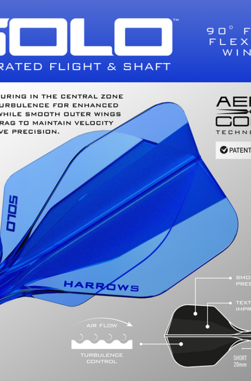 Plumas Harrows Solo Nº6 Azul Medianas