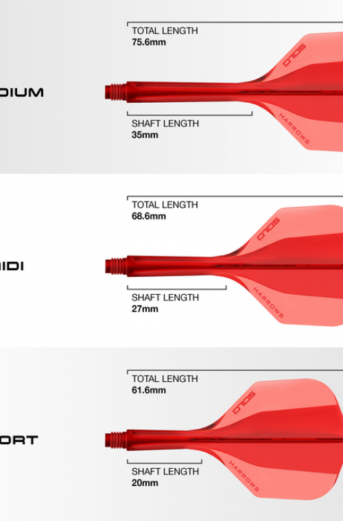 Plumas Harrows Solo Rojo Nº6 Mediana