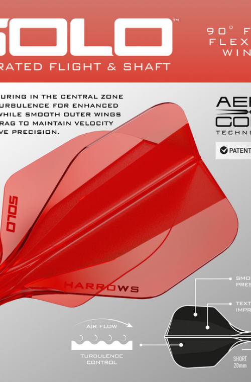 Plumas Harrows Solo  Rojo Nº6 Midi