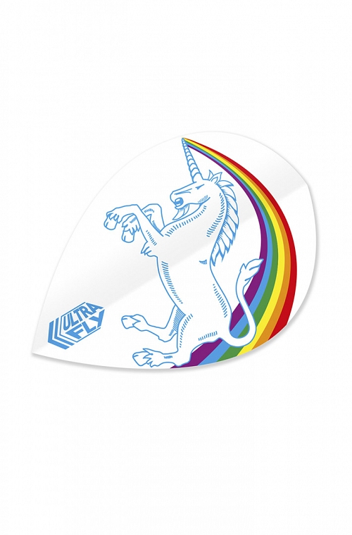 Plumas Unicorn Ultrafly Rainbow Oval Blanco