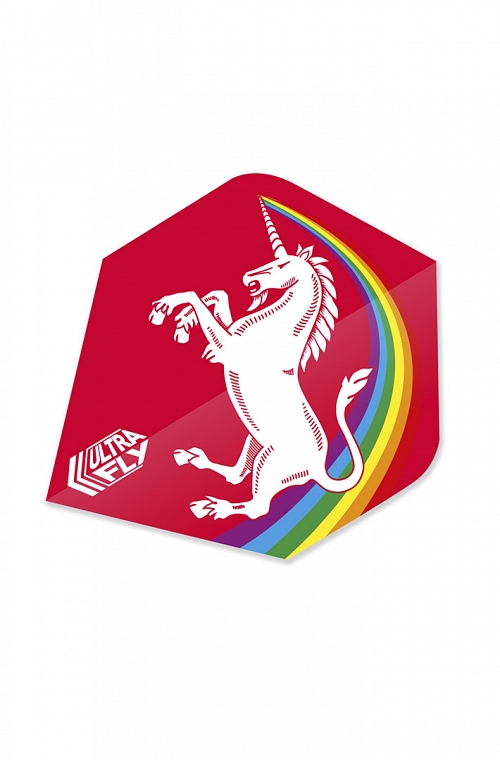 Plumas Unicorn Ultrafly Rainbow Standard Rojo