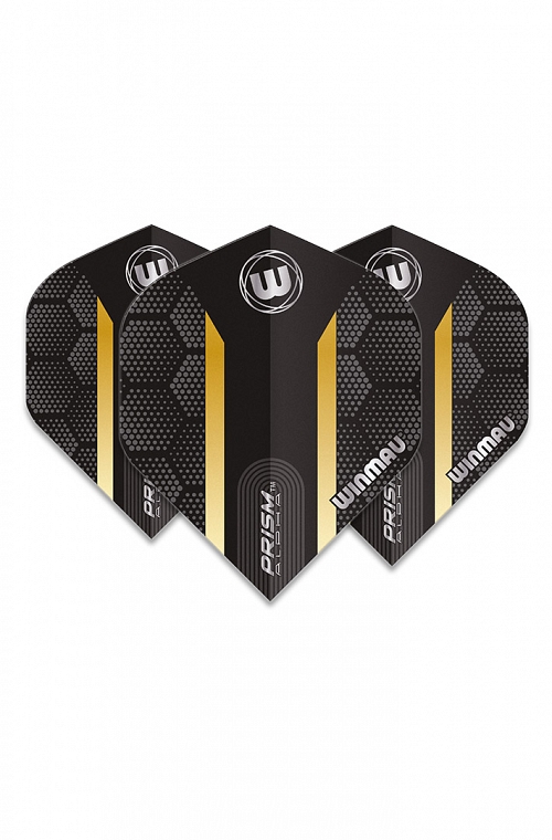 Plumas Winmau Alpha Hexagon Negro/Dorado