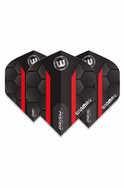 Plumas Winmau Alpha Hexagon Negro/Rojo