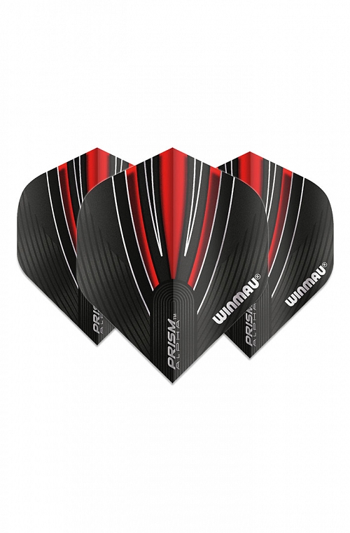 Plumas Winmau Alpha Standard Negro/Rojo