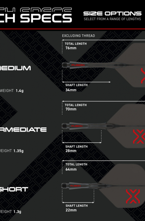 Plumas Winmau Fusion Intermedias Standard Nº2 Blade X