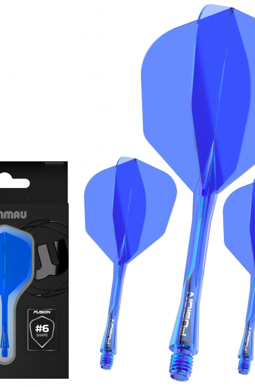 Plumas Winmau Fusion Medianas Shape Nº6 Azul