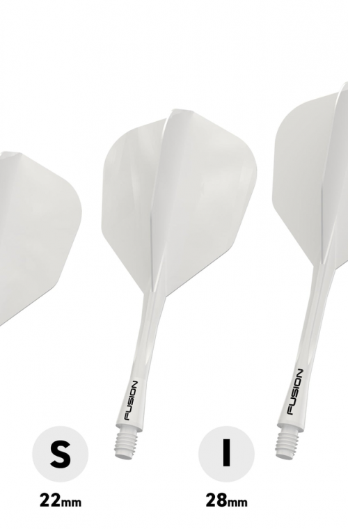Plumas Winmau Fusion Medianas  Shape Nº6 Blanco