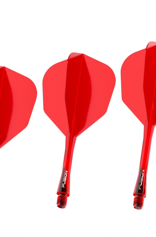 Plumas Winmau Fusion Medianas  Shape Nº6 Rojo