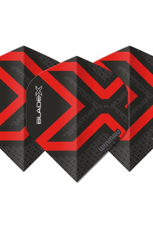 Plumas Winmau Standard Blade X Negro/Rojo