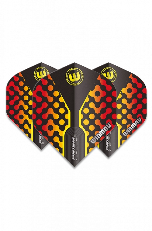 Plumas Winmau Zeta Standard Negro/Amarillo/Rojo