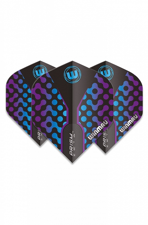 Plumas Winmau Zeta Standard Negro/Morado/Azul