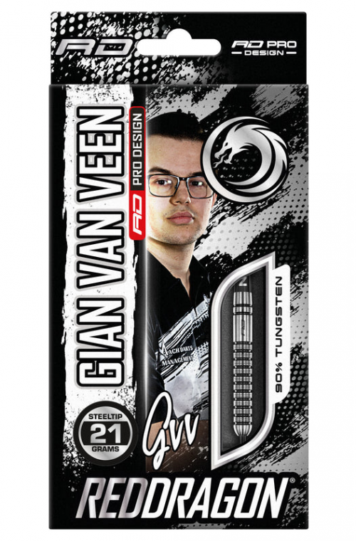 Red Dragon Gian Van Veen 90% Steel Tips Darts 21gr