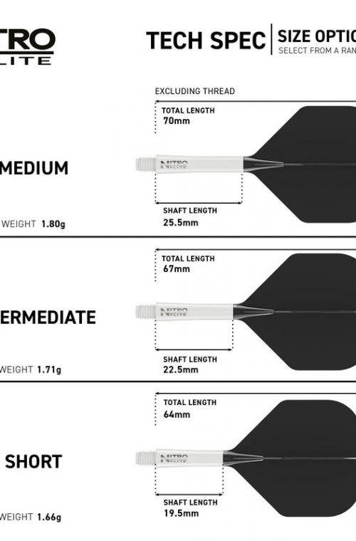 RedDragon NitroFlite Intermediate Standard Nº2 White/Black