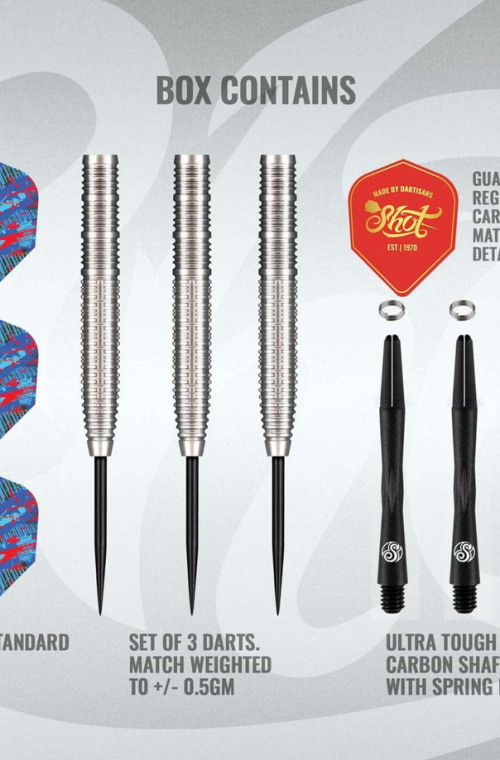 Shot Bradley Brooks Gen 2 90% Steel Tip Darts 24gr