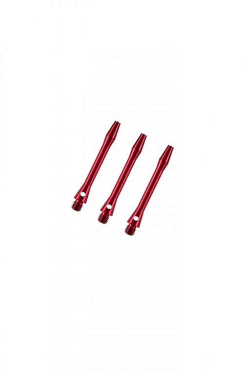 Tiges aluminium extra courtes rouge 30 mm