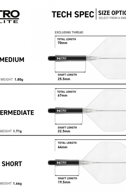Voadores RedDragon NitroFlite Curtas nº2 Preto/Transparente