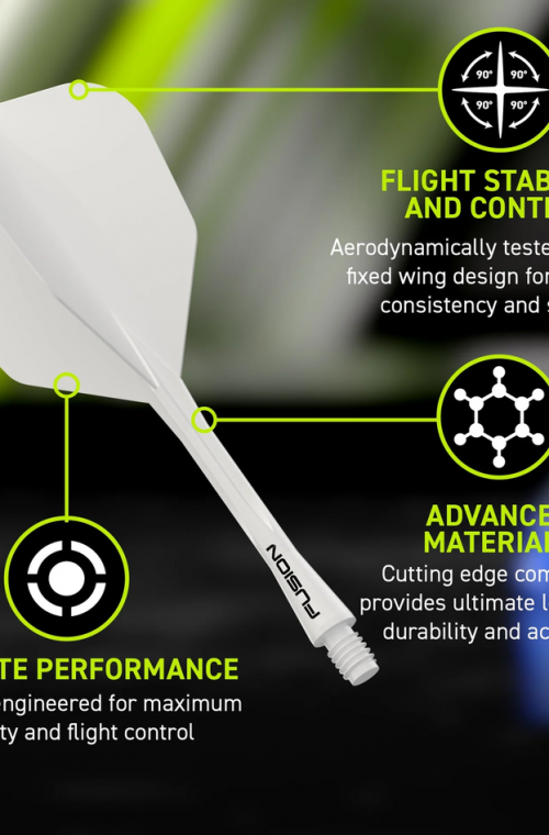 Voadores Winmau Fusion Meias Shape Nº6 Branco