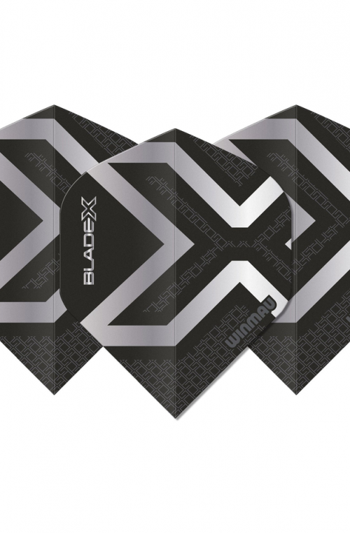 Winmau Blade X Standard Flights Black/Silver