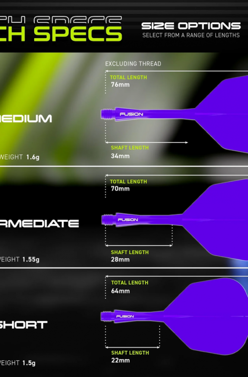Winmau Fusion Medium Flights Shape Nº6 Purple