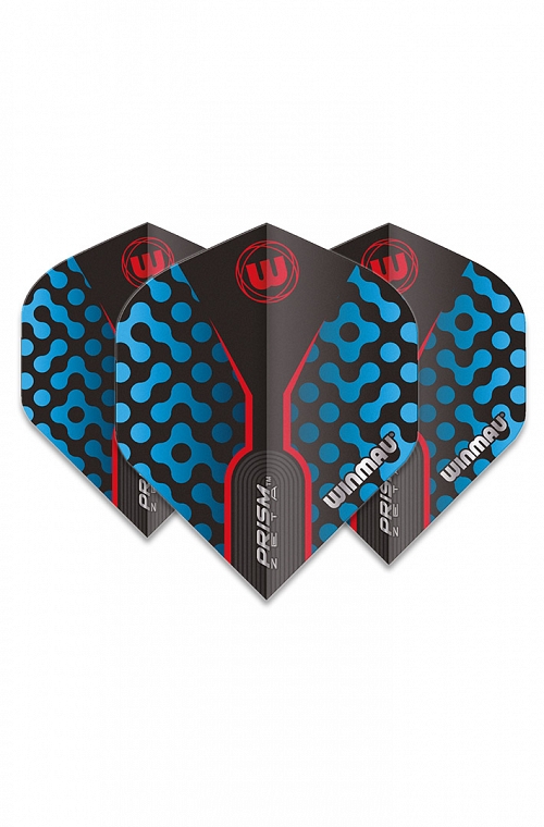 Winmau Zeta Standard Flights Black/Blue/Red