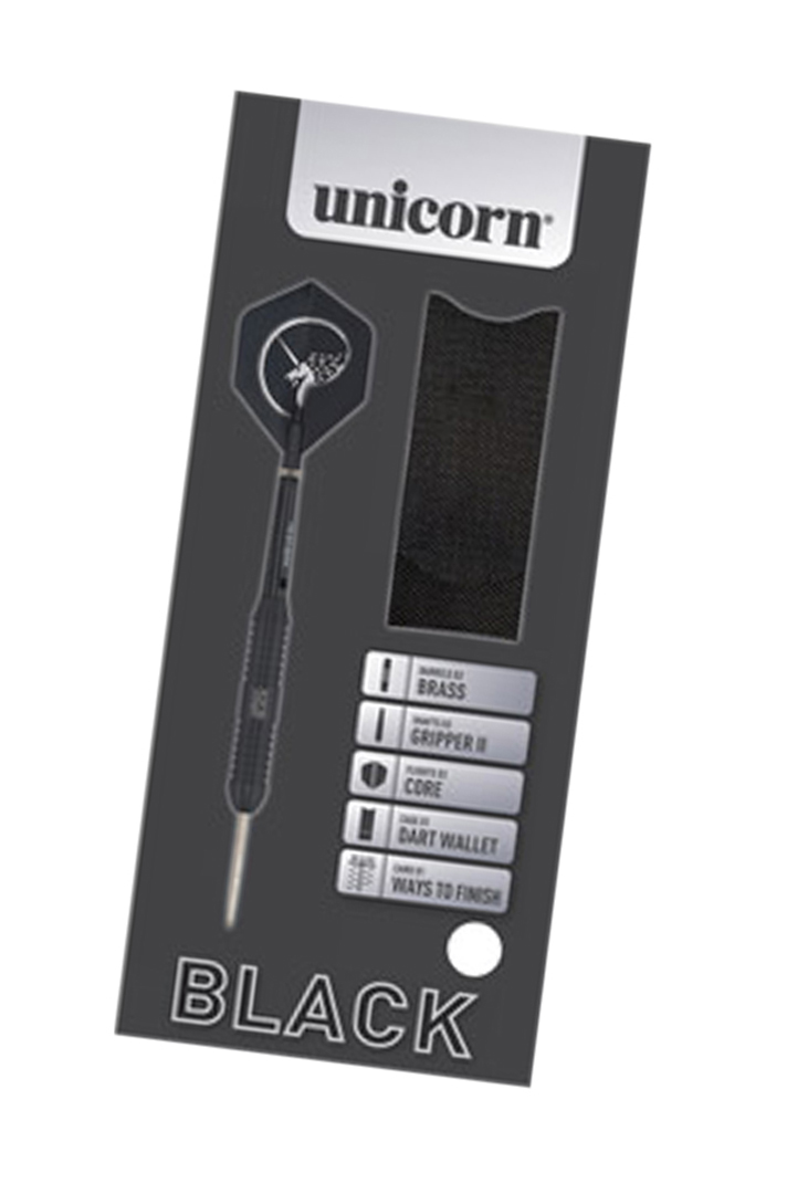 Fléchettes Unicorn Core Style 2 - Pointe Souple, Barils En Laiton Noir, Pour Joueurs Loisirs